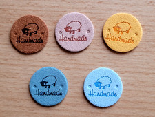 5 PU-Leder Label *Handmade*