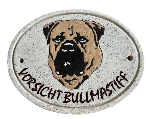 Keramik warnschild bullmastiff - warnschild,