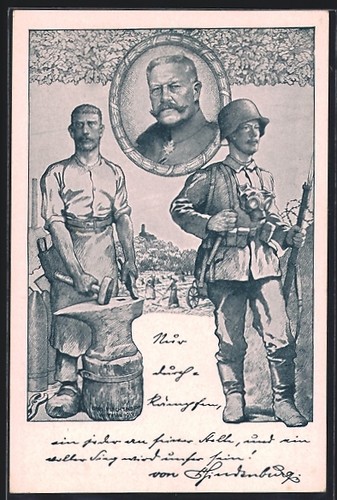Portrait paul von - ak,