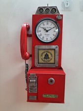 Metall rot uhr telefonzelle - metall,