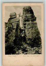 10552972 - Franz Joseph Huber Kunstverlag Nr. IX - Grauer Turm Bergsteiger 1905