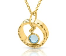 Taufkette Gravur vergoldet