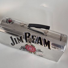 alte Jim Beam Flasche in Blech-/Geschenkdose Lunchbox Brotdose ungeöffnet