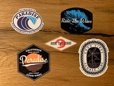 5x SURF Aufkleber Sticker