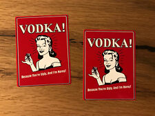2x Wodka Aufkleber Bar Garage