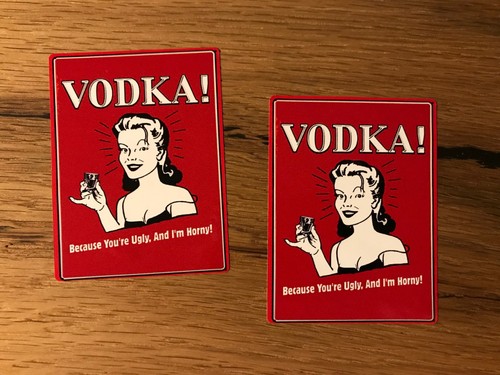 Wodka aufkleber bar garage - 2x,