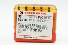 10x Titex Plus M3 6HX HSS-E DIN 371-C Maschinen Gewindebohrer Für Gusseisen