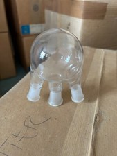 3 Halskolben Dreihalskolben 100 ml Borosilikatglas mit Schliffhülsen NS 14-14-14