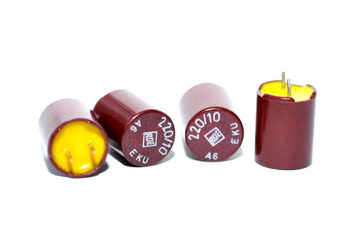 Bakelite kondensator roe - 4x, bakelite-kondensator