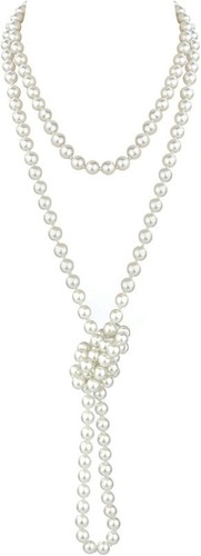 Vintage lang perlenkette 180 - vintage,