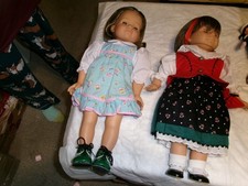 TWO ENGEL-PUPPEN 17" DOLL HARD