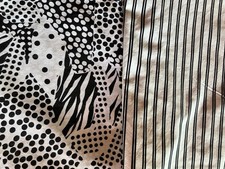 220x150 cm, 100x140 cm Webstoffe, schwarz-weiß