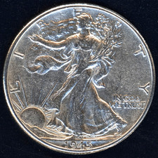 1945-P AU 90% SILVER WALKING