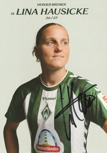 Lina hausicke autogrammkarte - lina,