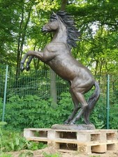 Bronzefigur aufbäumendes - bronzefigur,