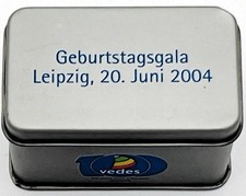 Schuco Piccolo 1:90 Volkswagen VW T1  Kasten  vedes Geburtstagsgala Leipzig 2004