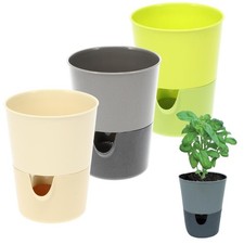 Kräutertopf Küche Kräuter Blumen Topf mit Bewässerungssystem Garten Glänzend 