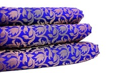 4.6m Blau Hell Gold Seide