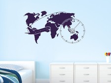 Wandtattoo Uhr mit Uhrwerk