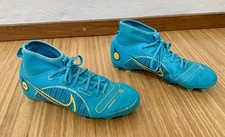 Nike Mercurial Superfly 8 Elite FG Türkis Gelb Fußballschuhe Gr. 38.5