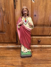 Herz Jesu Figur Gips 37 cm