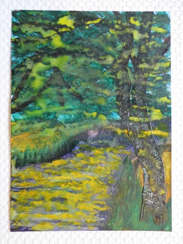 Aquarell landschaft lichtspiel - aquarell,