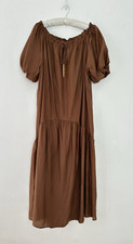H&M Kleid Damen braun Maxi