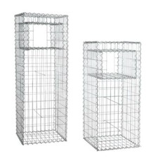 Gabione Gabionen Säule Pfosten eckig Steinkorb Mauer Draht Gitter verzinkt