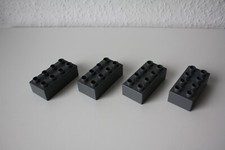 LEGO DUPLO 4785 ERSATZTEILE- 4x BAUSTEINE 2x4, GRAU, 4 STÜCK!