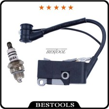 Zündspule Zündkerze für MTD GCS4600/45 / Raptor 245 / Scheppach CSH46 Kettensäge