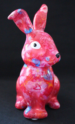 Spardose sparhase pink - pink, bunt