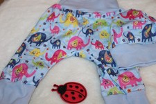 Mode für die Kleinsten Babyset Pumphose+Mütze gr 56/62/68-Elefand blau