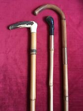 Los Von 3 ALTEN RUTEN Aus HORN Und BAMBUS