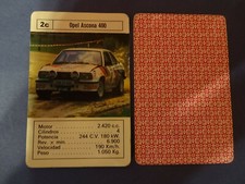 Opel Ascona 400 Autoquartett Einzelkarte 2c von HF  Ersatzkarte