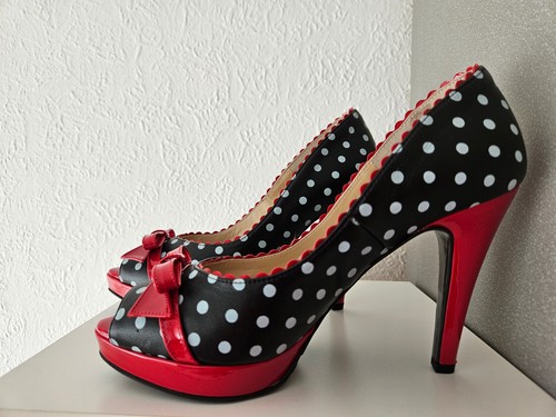 Schwarz rote pumps mit - schwarz-rote,