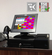 DIGITALE COMPUTERKASSE KASSE SCANNERKASSE 15" TOUCH für HANDEL TEXTIL KIOSK! TOP