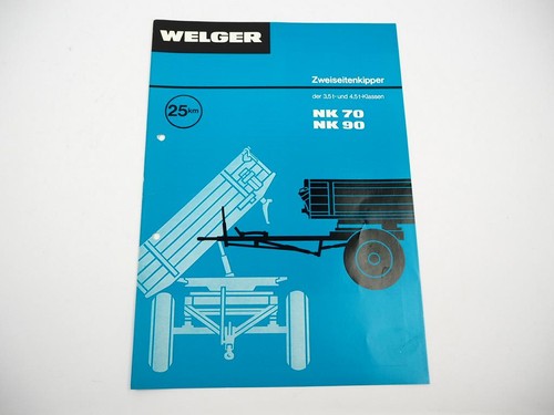 Original prospekt welger 70 - welger, nk