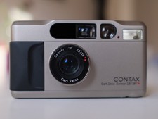 Contax T2 Titan Silber 35mm Kleinbild Film Kamera Funktionsfähig mit Etui