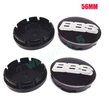 4x 56mm Für BBS Schwarz+Silber Badges Radnabenabdeckung Nabenkappen Felgendeckel