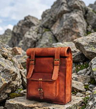 Ziege Ledertasche Rucksack