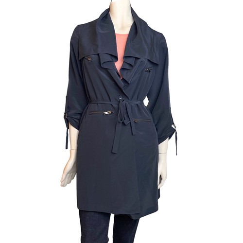 April may silk trench - trench, coat