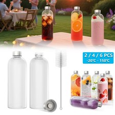 2/4/6 Stück Trinkflasche Glas