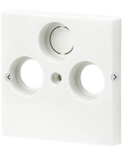 Gira 086903 Abdeckung für Koaxial-Anschlussdose, System 55, Reinweiß Glänzend