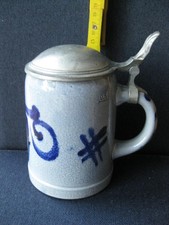Bierkrug mit zinndeckel - bierkrug,