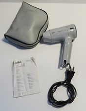 Haartrockner BRAUN 1200 Silencio Fön Reisefön incl. Zubehör hellgrau 80er