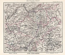 Pfalz, Hunsrück, Odenwald +Deutsches Reich+ kleine Landkarte von 1942