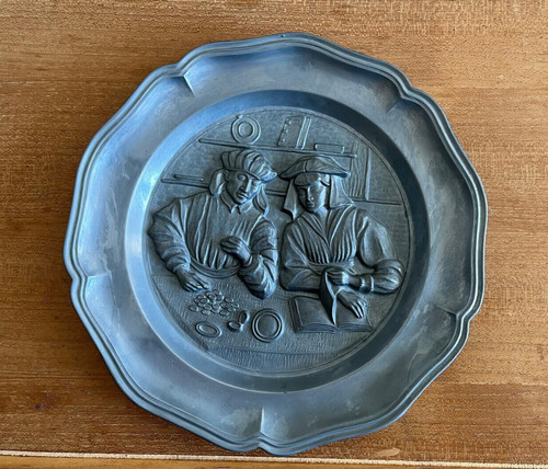 Zinn teller handelsleute - zinn,