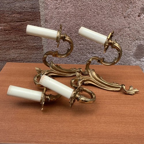Set wall sconces brass - wall,