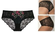 DORINA 🍀 Trisha Netz-Slip Hipster Spitze Rosen-Stickerei floral schwarz Balcony