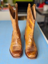 Cowboystiefel Cowgirlstiefel Stiefel braun echtes Leder used Optik Gr. 41